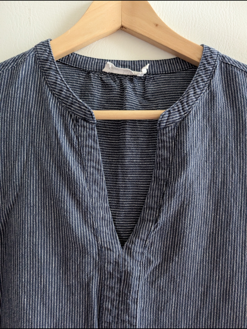 Carve Designs Nellie Linen Blend Blue and White Striped Sleeveless Dress - M - Picture 3 of 15